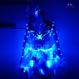 Full color led ballet dress for sexy girl dance